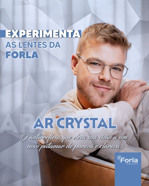 AR Crystal, o antirreflexo mais transparente do mercado, que eleva sua visão a um novo patamar de pureza e clareza. Com um residual natural inovador, estas lentes são como uma obra-prima, realçando a cor natural e proporcionando uma transparência incomparável. Seu certificado é uma pedra de cristal, simbolizando a pureza e a nitidez que estas lentes oferecem. Realce sua versão natural com AR Crystal - a escolha definitiva para uma visão cristalina.